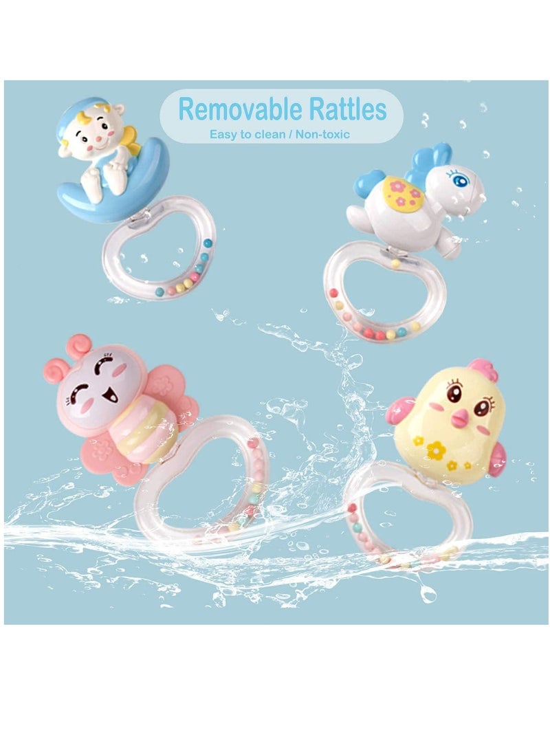 MIXDE Baby Musical Crib Mobile Toy with Lights Music Projector and Timing Function 360 Rotating Rattles Remote Control Infants Crib Hanging Rattle Toys Mobile Music Box for Newborn Baby Boys Girls - Image 5