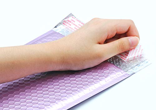 ProLine Packaging ProLine Matte Metallic Purple Bubble Padded Mailers 8.5x12 Inch Self Seal Padded Envelopes (25) - Image 3
