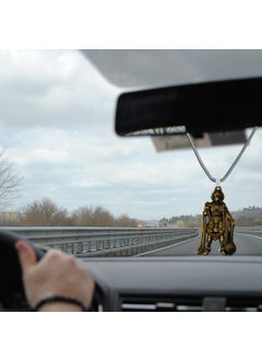 M Men Style M Men Style Lord Hanuman Pawanputra Bajirang Bali Bronze Zinc and Metal Showpiece Hanging Car Interior Deco RearMirror Hanging for Men and Women cardecorSPn20221062  - Image 1