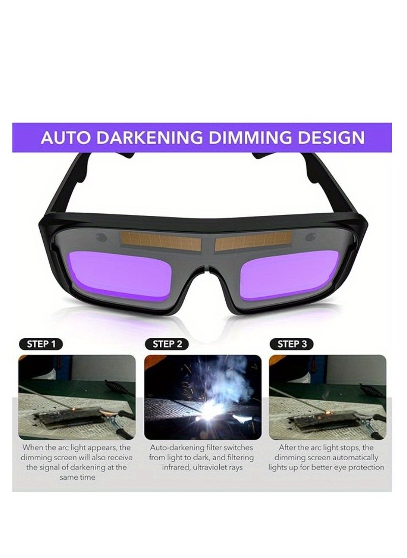 Anti-glare welding glasses automatic darkening welding mask eye protection welding goggles  - Image 2
