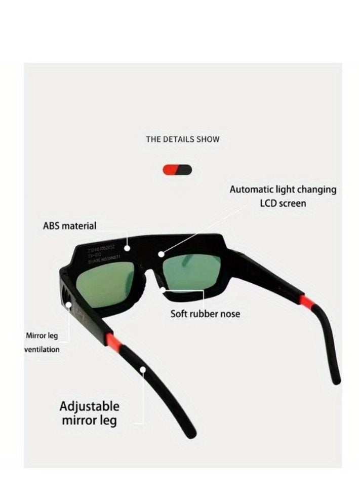 Anti-glare welding glasses automatic darkening welding mask eye protection welding goggles  - Image 3