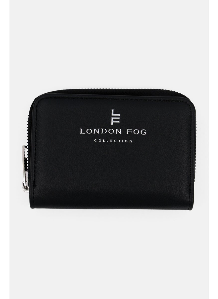 London Fog - Women Small Zip Around Purse 9 H x 13 L x 2 W cm, Black - Image 1