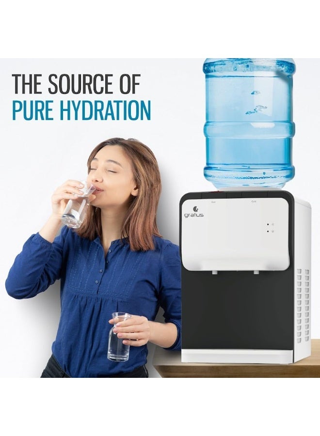 gratus GWTT21AC 2-Tap Table Top Hot & Cold Water Dispenser – Compact Design, Energy Efficient, 1 Year Full & 2 Year Compressor Warranty - Image 3