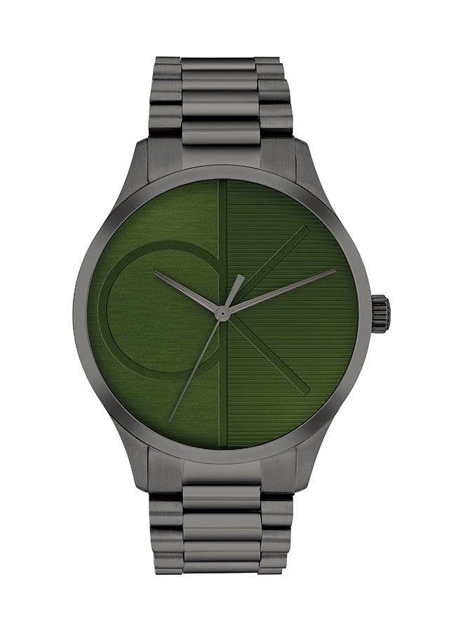 CALVIN KLEIN ساعة كالفن كلاين الدائرية التناظرية للرجال والنساء بحالة خضراء - 25300027 - Image 1