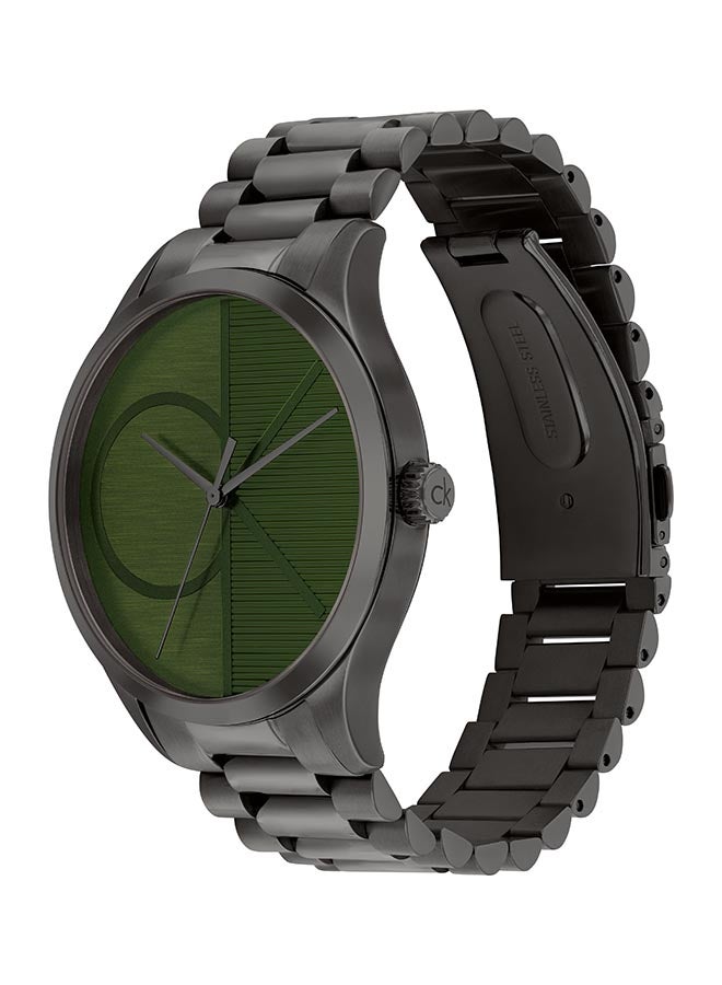 CALVIN KLEIN ساعة كالفن كلاين الدائرية التناظرية للرجال والنساء بحالة خضراء - 25300027 - Image 3