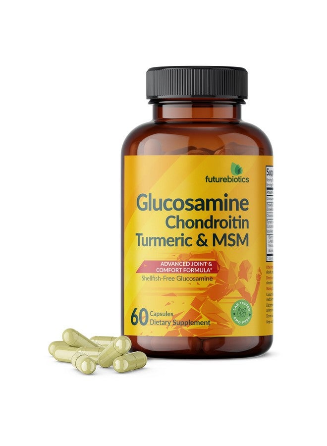 Futurebiotics Glucosamine Chondroitin Turmeric & MSM Advanced Joint Formula, Supports Healthy Joints & Mobility - Non-GMO, 60 Capsules - Image 1