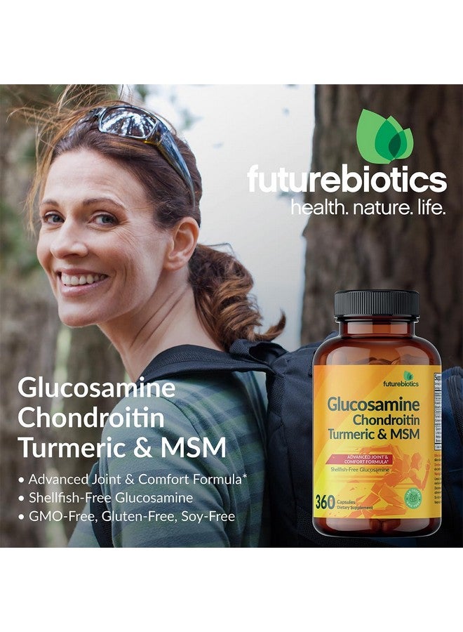 Futurebiotics Glucosamine Chondroitin Turmeric & MSM Advanced Joint Formula, Supports Healthy Joints & Mobility - Non-GMO, 60 Capsules - Image 3