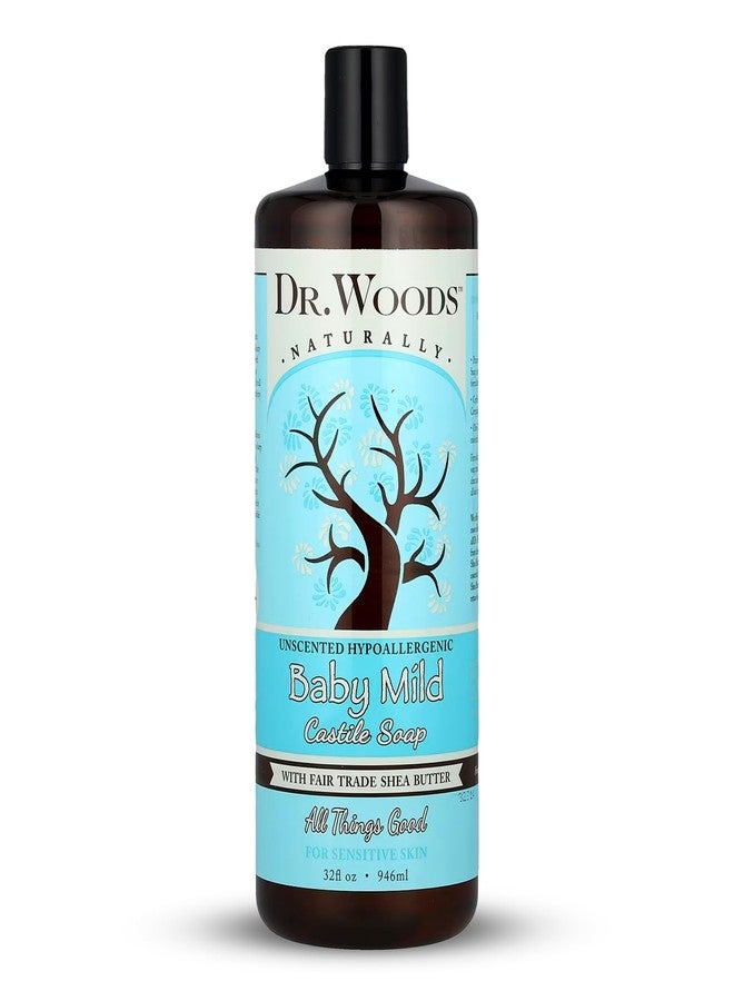 Dr. Woods Baby Mild Unscented Liquid Castile Soap with Organic Shea Butter, 32 Ounce - Image 1