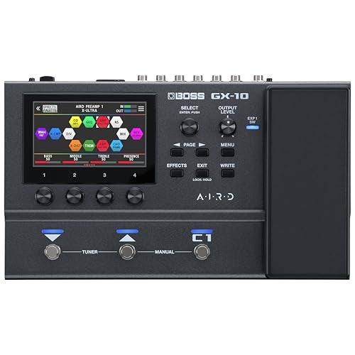 BOSS معالج تأثيرات الجيتار والباس BOSS GX10 المدمج محرك الصوت GX100 شاشة لمس ملونة 32 نوع من الأمبير 170 تأثيرات BOSS مفاتيح قدم متعددة الأوضاع دواسة تعبير تقنية AIRD - Image 1