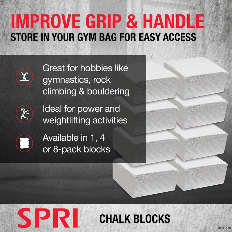 SPRI Chalk Block, 2oz. (8 Pack) for Gymnastics, Rock Climbing, Bouldering, Weight-Lifting, - Image 3