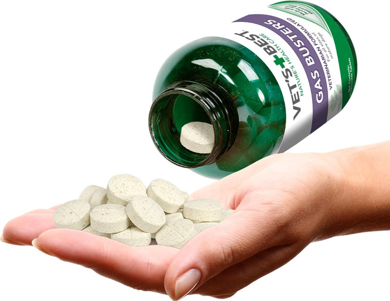 Vet's Best Gas Busters Dog Supplements for Gas Relief and Digestion Aid, 90 Chewable Tablets, USA Made - Image 5