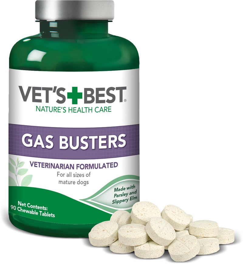 Vet's Best Gas Busters Dog Supplements for Gas Relief and Digestion Aid, 90 Chewable Tablets, USA Made - Image 4