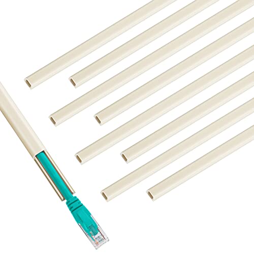 ZhiYo One Cord Cover Wall 153in(9X L17in) - Mini Wire Hider, Wire Cover for Hiding Speaker Wire, Baby Monitor Cord - Paintable Wire Channel for Cable Concealer, W0.5in H0.3in, CMR05 Beige - Image 1