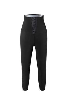 Sauna Sweat Shapewear Leggings Pants Workout Suit Waist Trainer Shaper Sweat Suit Exercise Fitness Gym Yoga Women。Size：L/XL