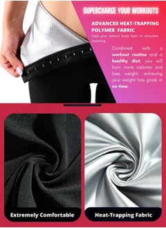 Generic Sauna Sweat Shapewear Leggings Pants Workout Suit Waist Trainer Shaper Sweat Suit Exercise Fitness Gym Yoga Women。Size：L/XL  - Image 4