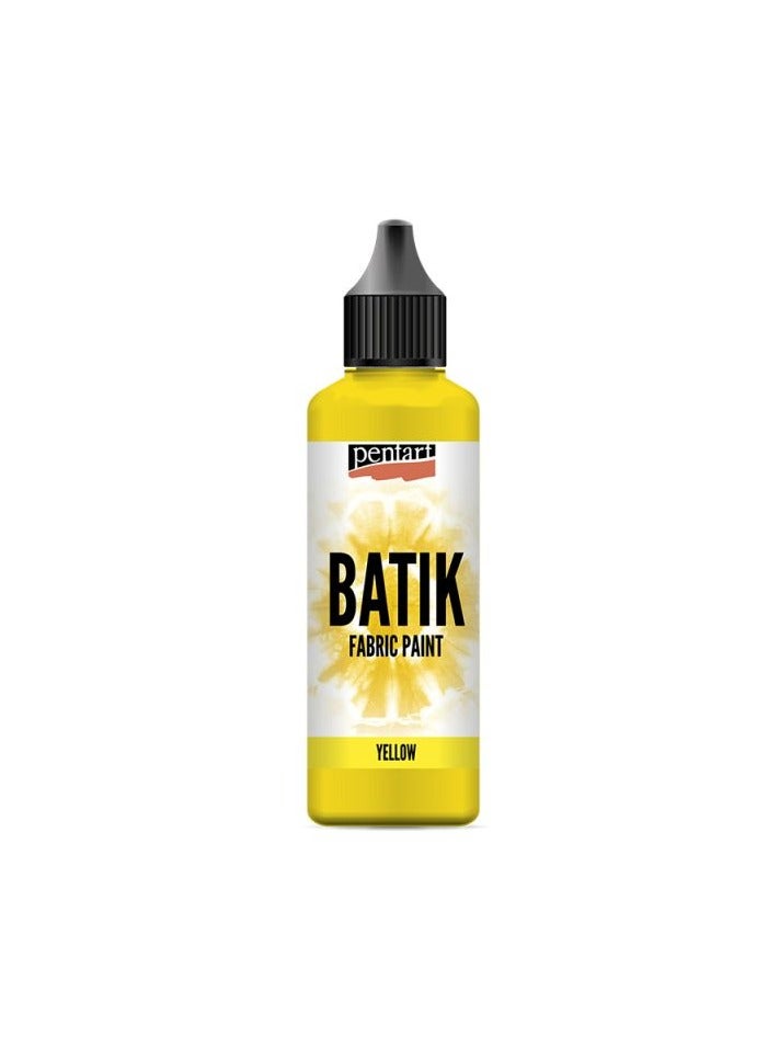 Pentart Fabric paint for batik 80 ml yellow - Image 1