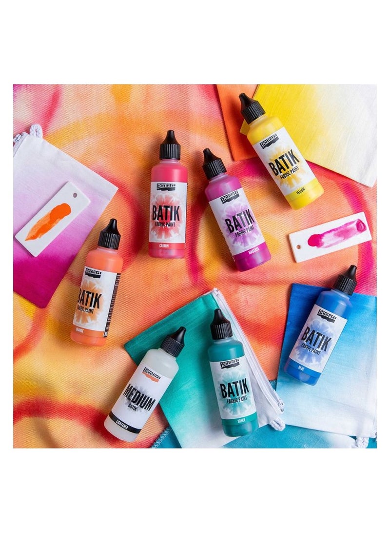 Pentart Fabric paint for batik 80 ml yellow - Image 2