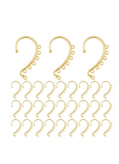 DIY Ear Cuffs Earrings for Women, Non Piercing Ear Wraps Earrings, Clip on Ear Cuff Earrings, 7 Holes for Jewelry, DIY Jewelry Making Accessories for Earrings, Gold, 30 Pcs
