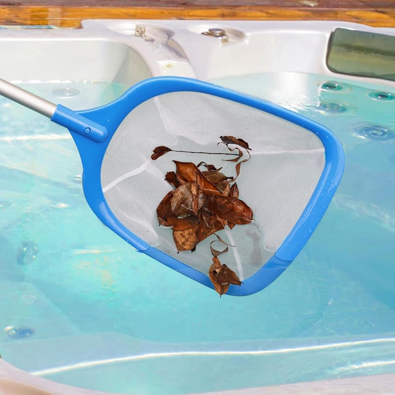 TidyMister Hot Tub Skimmer Spa Net with 12'' Aluminum Pole Ultra Fine Mesh Net Handy Leaf Skimmer for Small Above Ground Pools Pick Up Fine Debris Lightweight Net - Image 2