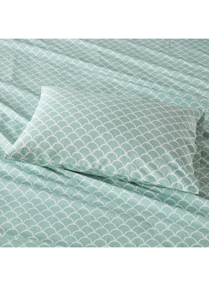 Comfort Spaces Comfort Spaces 100% Cotton Sheet Set Breathable  Lightweight  Soft with 14"" Elastic Pocket Fits up to 16"" Mattress  All Season Cozy Bedding  Matching Pillow Case  King Scales 4 Piece  - Image 4