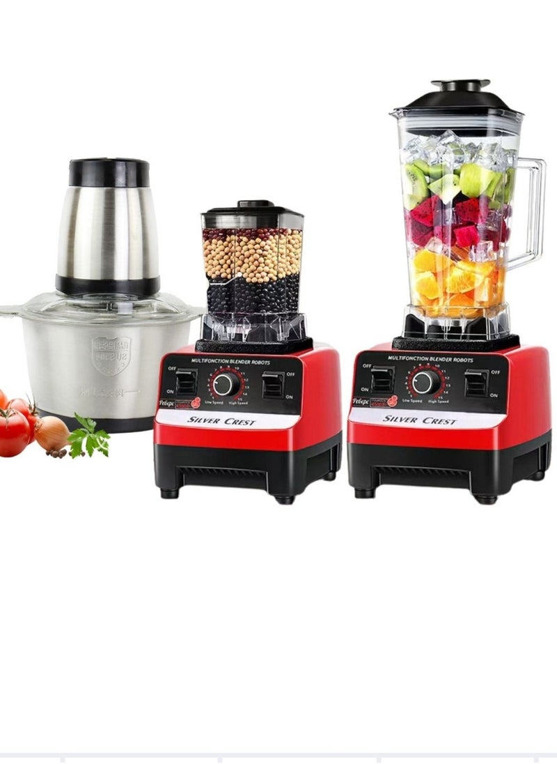 SILVER CREST - 3 in 1 Blender and Meat Grinder Set Multicolor - Image 1