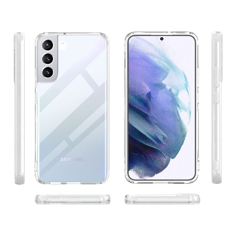 غطاء خلفي شفاف هجين ناعم رفيع مضاد للغبار لجهاز سامسونج جالاكسي S21 FE 5G مع حماية الكاميرا