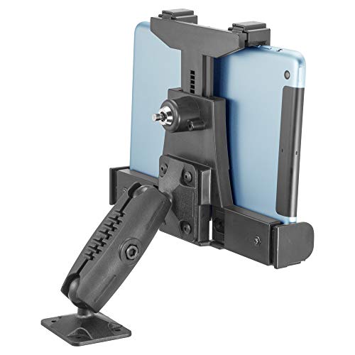 iBOLT TabDock Dock'n Lock Bizmount- Heavy Duty Industrial Composite Locking Drill Base Mount for All 7" - 10" Tablets- for Trucks/Vehicles/Wall Mount: Great for ELD, Fleets, and Restaurants - Image 1