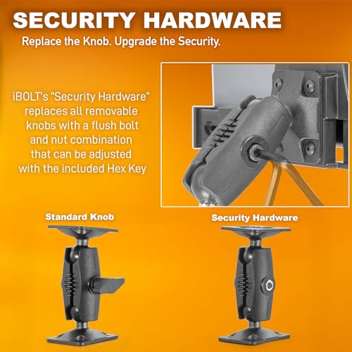 iBOLT TabDock Dock'n Lock Bizmount- Heavy Duty Industrial Composite Locking Drill Base Mount for All 7" - 10" Tablets- for Trucks/Vehicles/Wall Mount: Great for ELD, Fleets, and Restaurants - Image 5