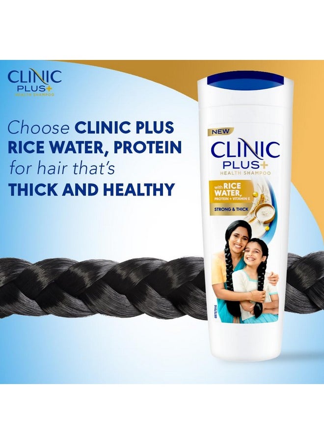 Clinic Plus Strong & Thick Shampoo With Rice Water,Protein & Vitamin E For Hair Strengthening, Breakage Reduction And Thicker Hair,355 Ml.  - Image 2