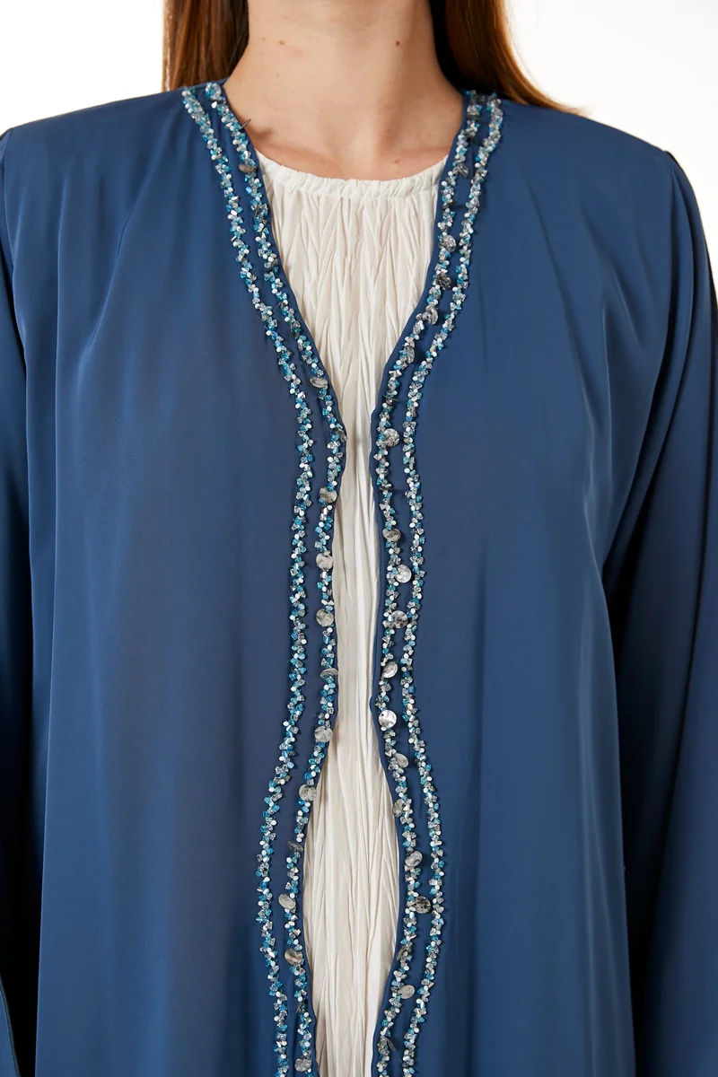Moistreet  Embellished Flared Sleeve Abaya for Women | Best Price UAE