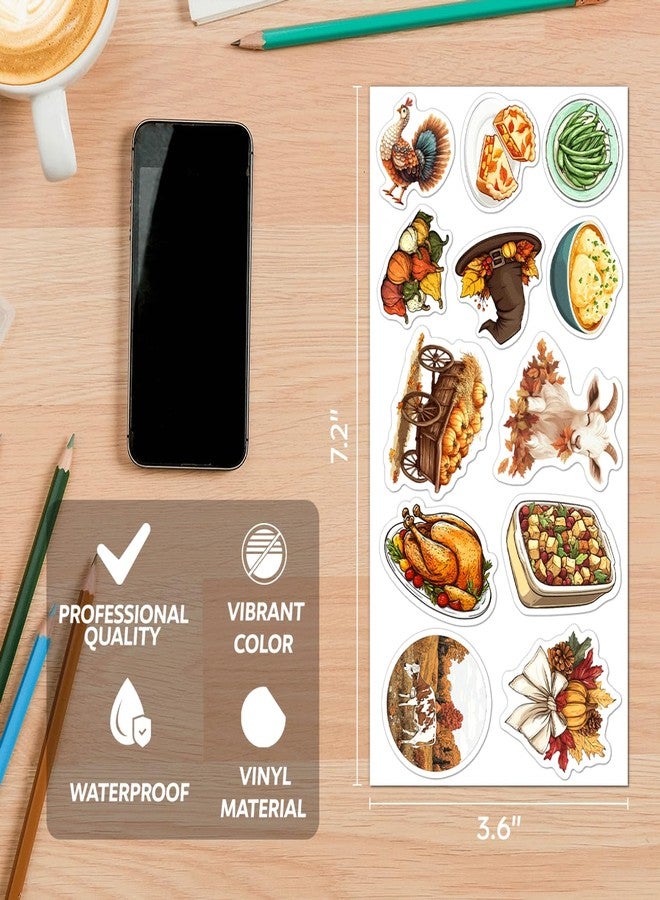 RABOWA Farmhouse Autumn Stickers for Scrapbook Junk Journal DIY Planner 108Pcs Cozy Fall Harvest Sticker Pack with Rustic Farm Animals Food and Nature Vinyl Decals Adults Teens - Image 3