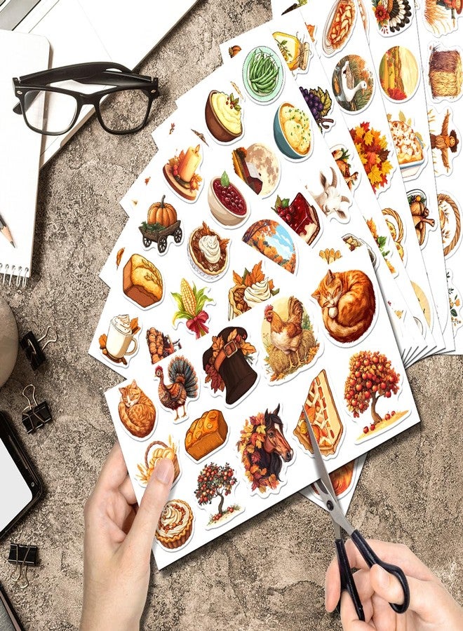 RABOWA Farmhouse Autumn Stickers for Scrapbook Junk Journal DIY Planner 108Pcs Cozy Fall Harvest Sticker Pack with Rustic Farm Animals Food and Nature Vinyl Decals Adults Teens - Image 2