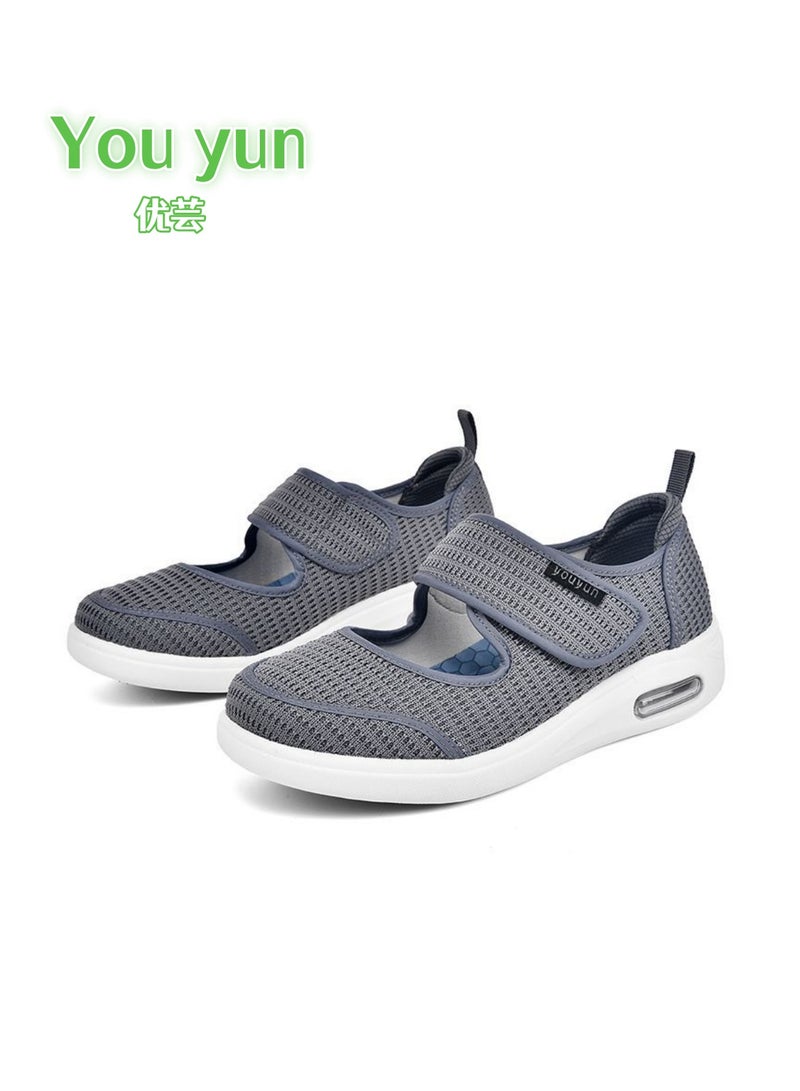 youyun Women's Diabetic Shoes for Women Casual Adjustable Walking Shoes Wide Shoes for Elderly Swollen Feet Non-Slip Air Cushion Bottom Fattening and Widening - Image 1