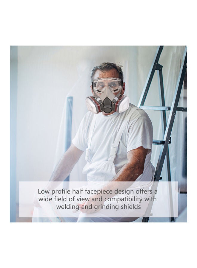 Reusable Respirator Half Facep Gas Mask Grey - Image 2