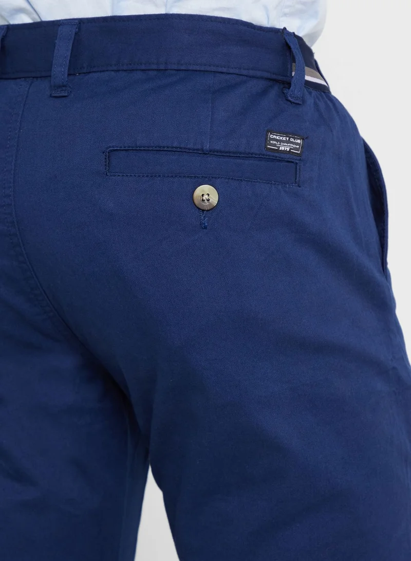 توماس سكوت Thomas Scott Men Comfort Slim Fit Cotton Lycra Chinos