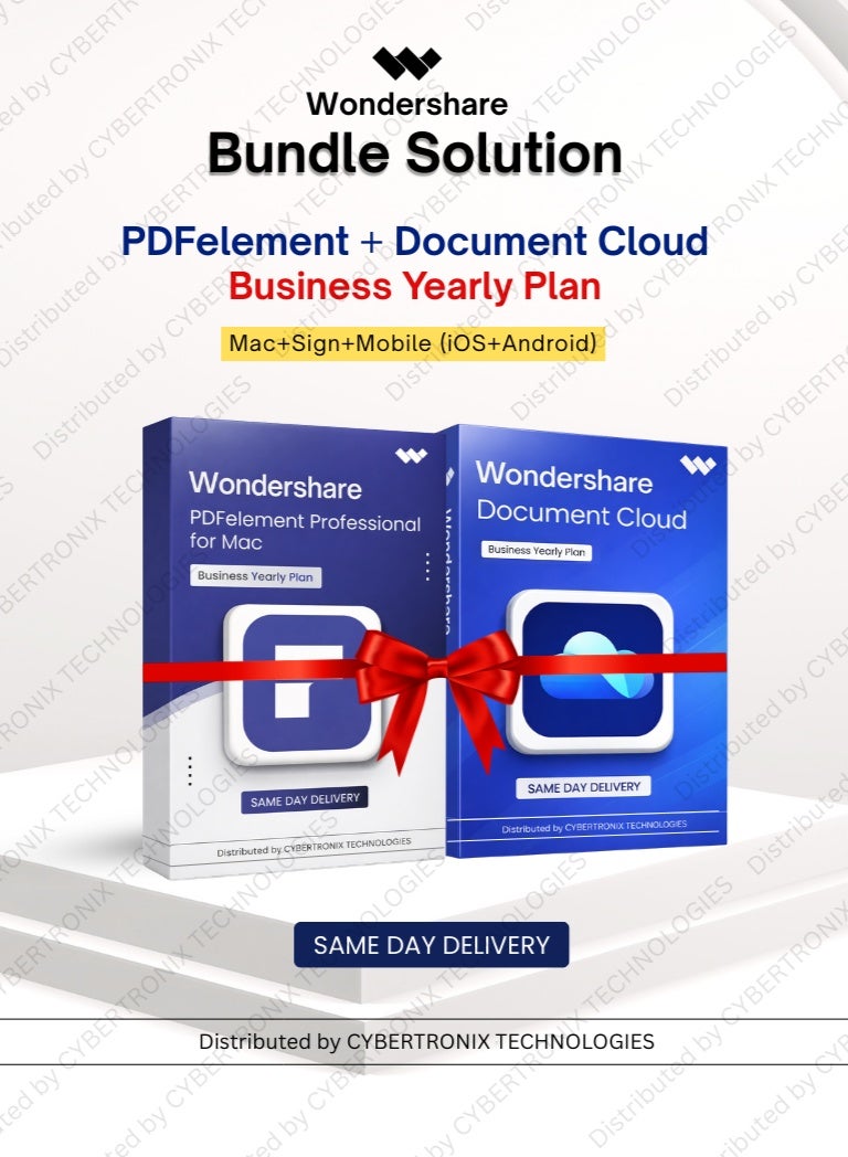 حل مجموعة Wondershare: PDFelement و Document Cloud Business | 1 سنة | Mac+Sign+Mobile(iOS+Android) | ترخيص رقمي | توصيل في نفس اليوم