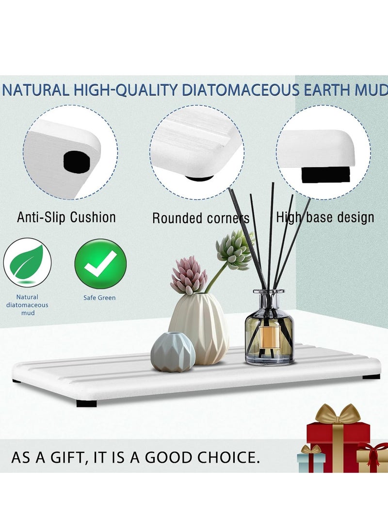 Arabest 3PCS Water Absorbing Stone Tray, DryingNeat Diatomite Stone Sink Tray, Instant Dry Sink Coasters, Kitchen Sponge Hand Soap Holder, Countertop Fast Drying Counter Tray,21X10CM and 10X10CM White  - Image 4