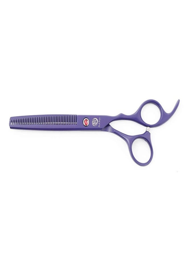 Purple Dragon 7.0 inch Rhinestone Decoration 3PCS Pet Grooming Scissors Dog Hair Cutting & Thinning Shears Set - Image 3