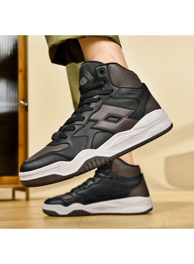 LOTTO Retro High-top Sneakers For Men, Classic And Fashionable Versatile Casual Sports Shoes With Thick Soles For Height Increase And Comfort - Image 3