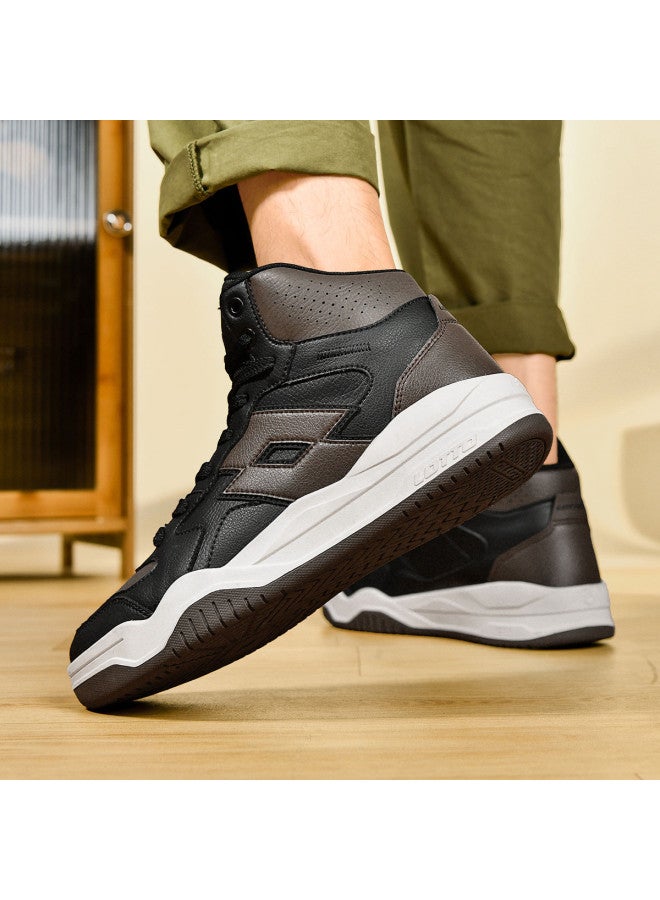 LOTTO Retro High-top Sneakers For Men, Classic And Fashionable Versatile Casual Sports Shoes With Thick Soles For Height Increase And Comfort - Image 4