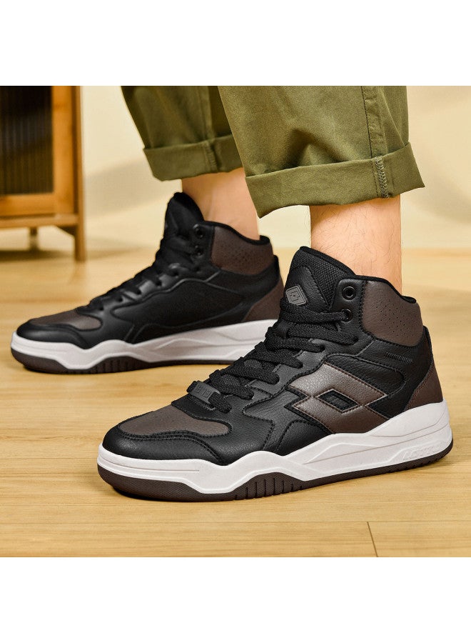LOTTO Retro High-top Sneakers For Men, Classic And Fashionable Versatile Casual Sports Shoes With Thick Soles For Height Increase And Comfort - Image 2