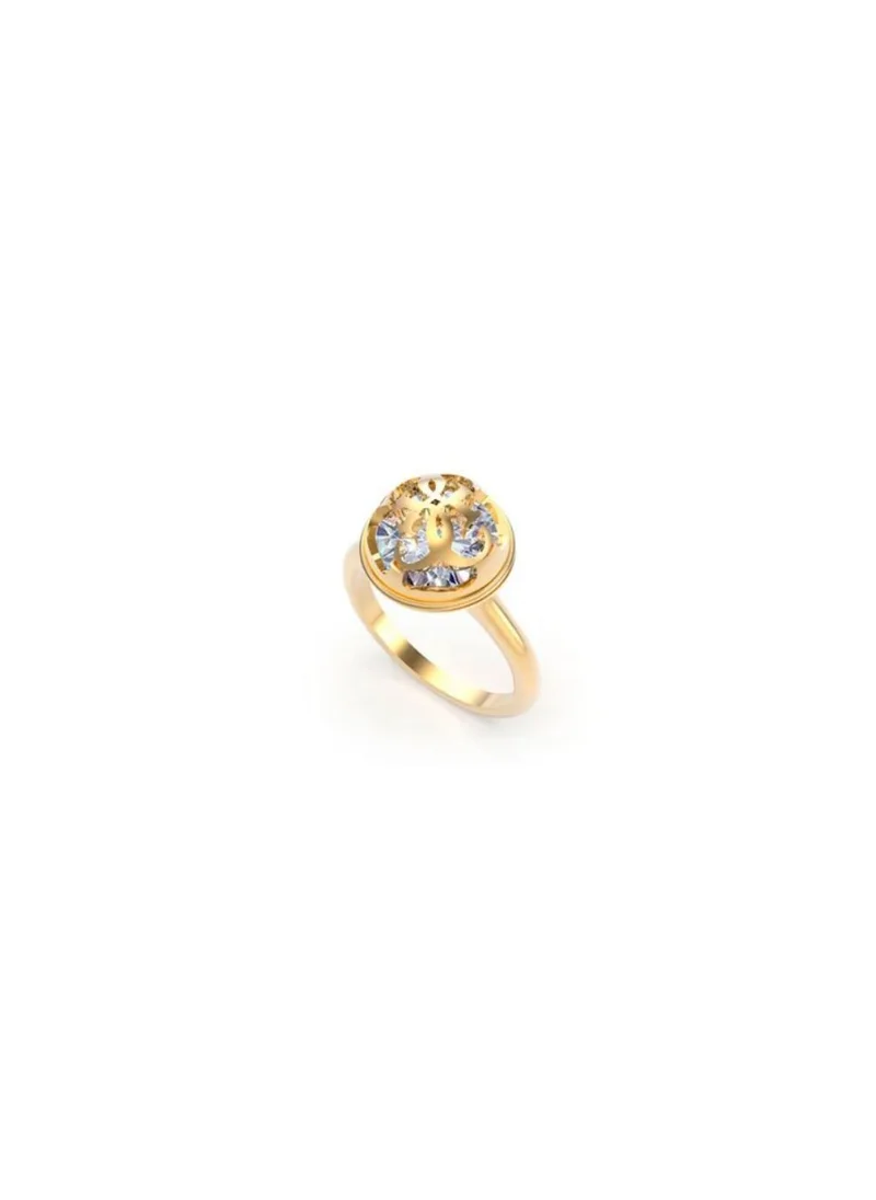 جس Crystal Detail Single Circle Ring