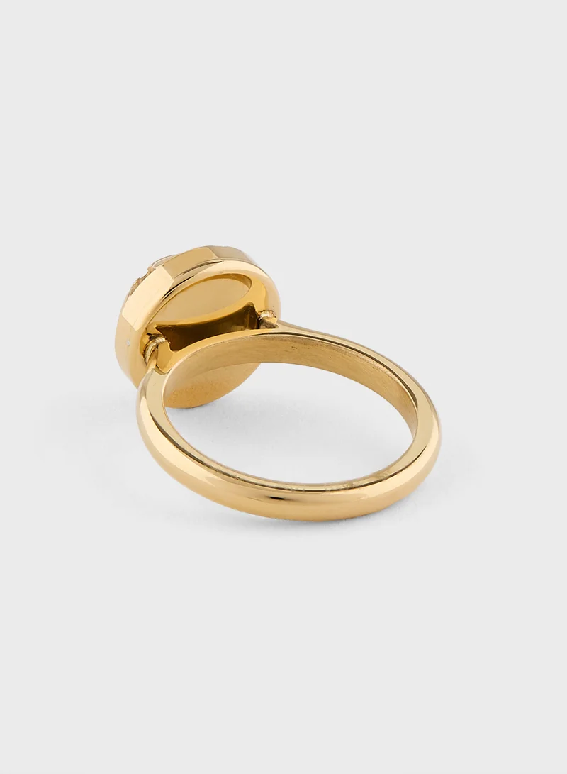 GUESS Crystal Detail Single Circle Ring