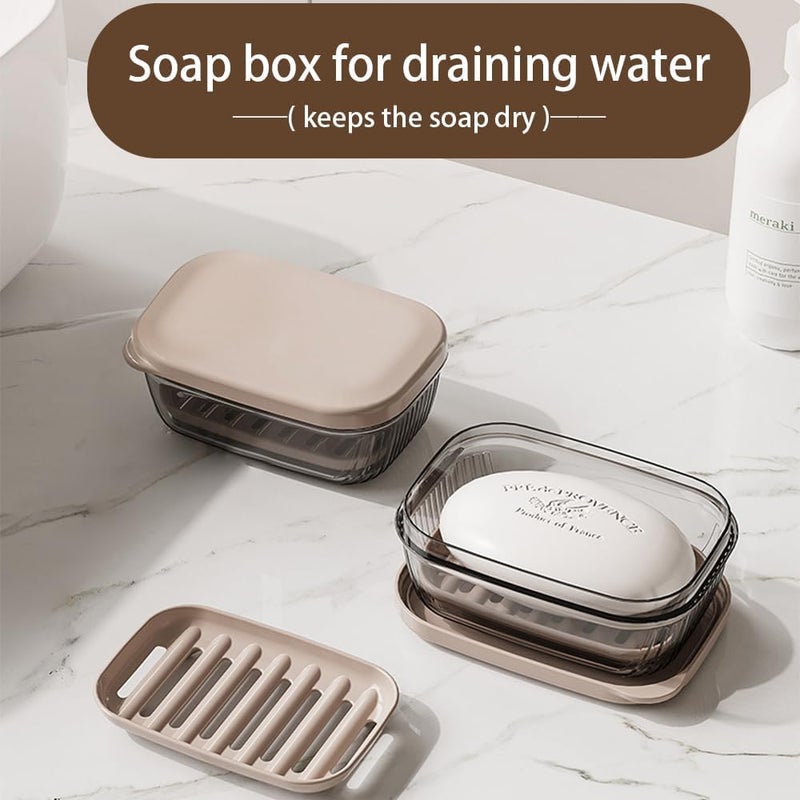 FOREWILD Travel Soap Case, Leakproof Soap Container with Lid, Portable Bar Soap Holder for Traveling, Soap Dishe for Bathroom, Shower, Gym, School, Camping, Vacation, Outdoor,Travel Essentials - Image 5