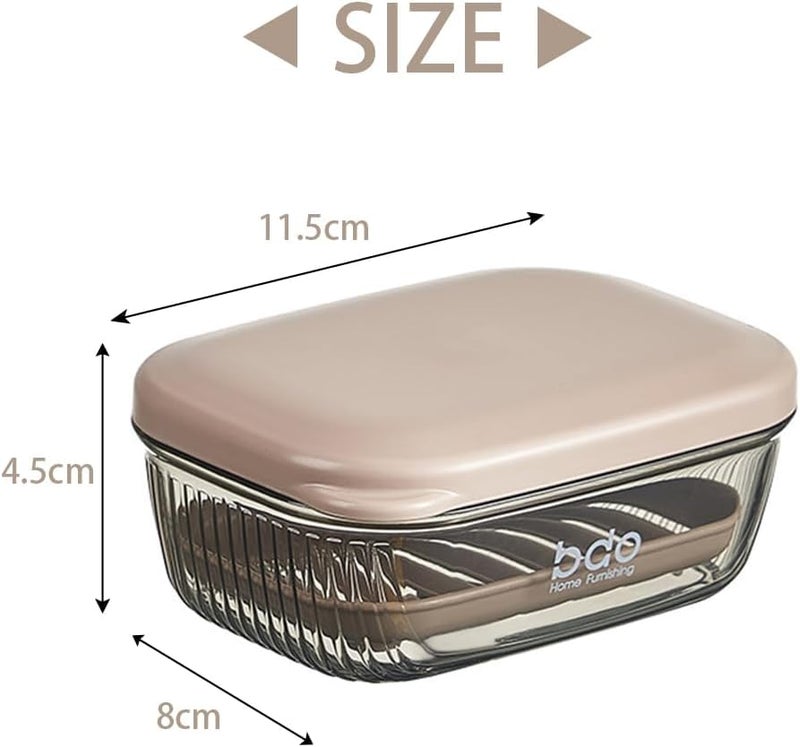 FOREWILD Travel Soap Case, Leakproof Soap Container with Lid, Portable Bar Soap Holder for Traveling, Soap Dishe for Bathroom, Shower, Gym, School, Camping, Vacation, Outdoor,Travel Essentials - Image 4