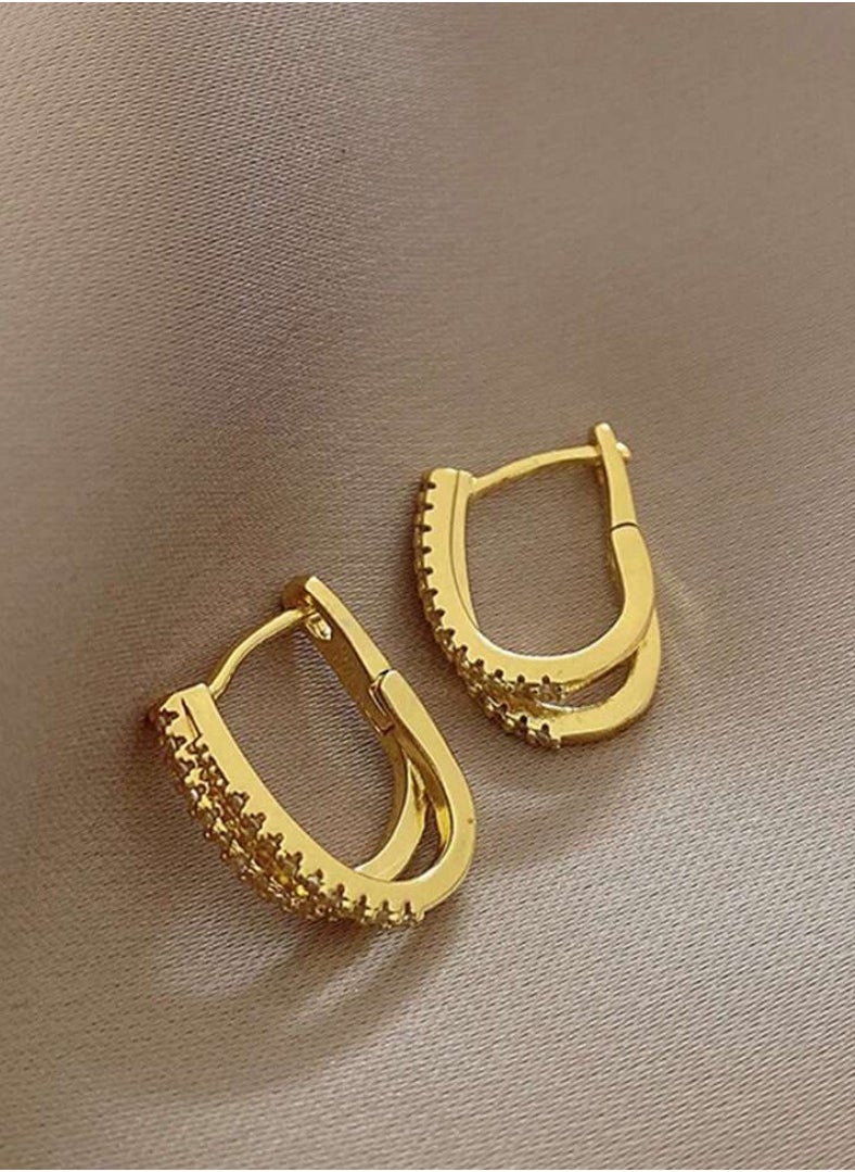 JewelryPalace - 18k Gold Plated Stainless Steel Earring For Women - Image 1