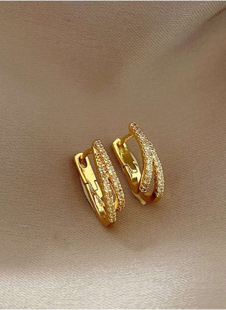 JewelryPalace - 18k Gold Plated Stainless Steel Earring For Women - Image 1