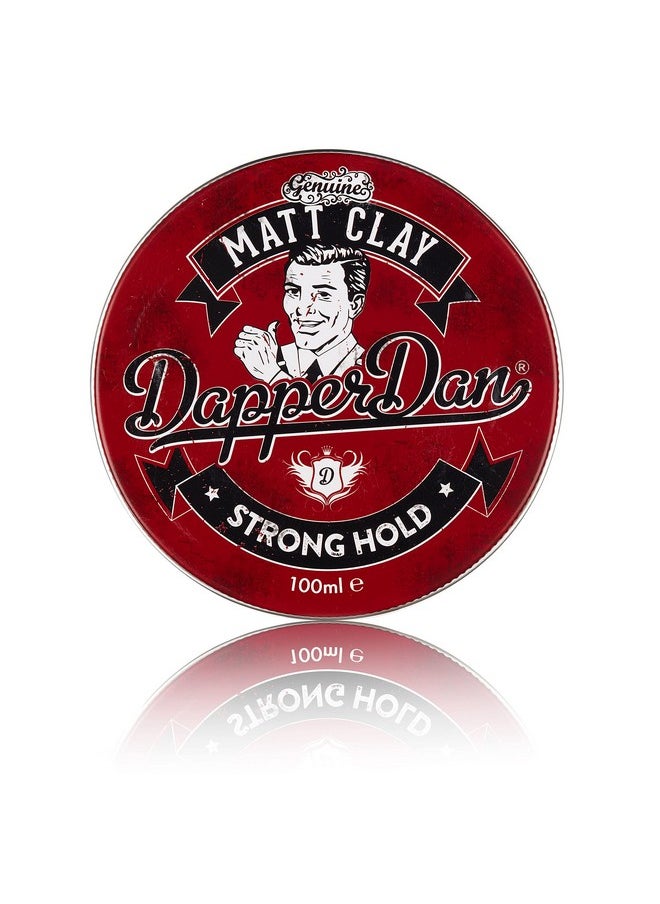 Dapper Dan Dapper Dan Strong Hold Matte Clay, 100ml - Smoked Saffron & Leather Fragranced Hair Styling Clay for Men  - Image 1