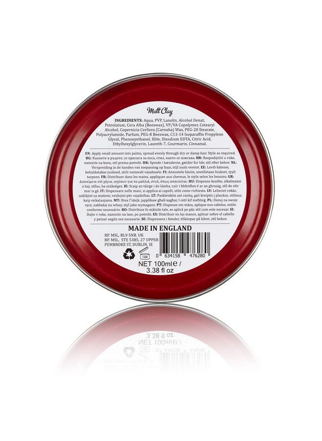 Dapper Dan Dapper Dan Strong Hold Matte Clay, 100ml - Smoked Saffron & Leather Fragranced Hair Styling Clay for Men  - Image 2