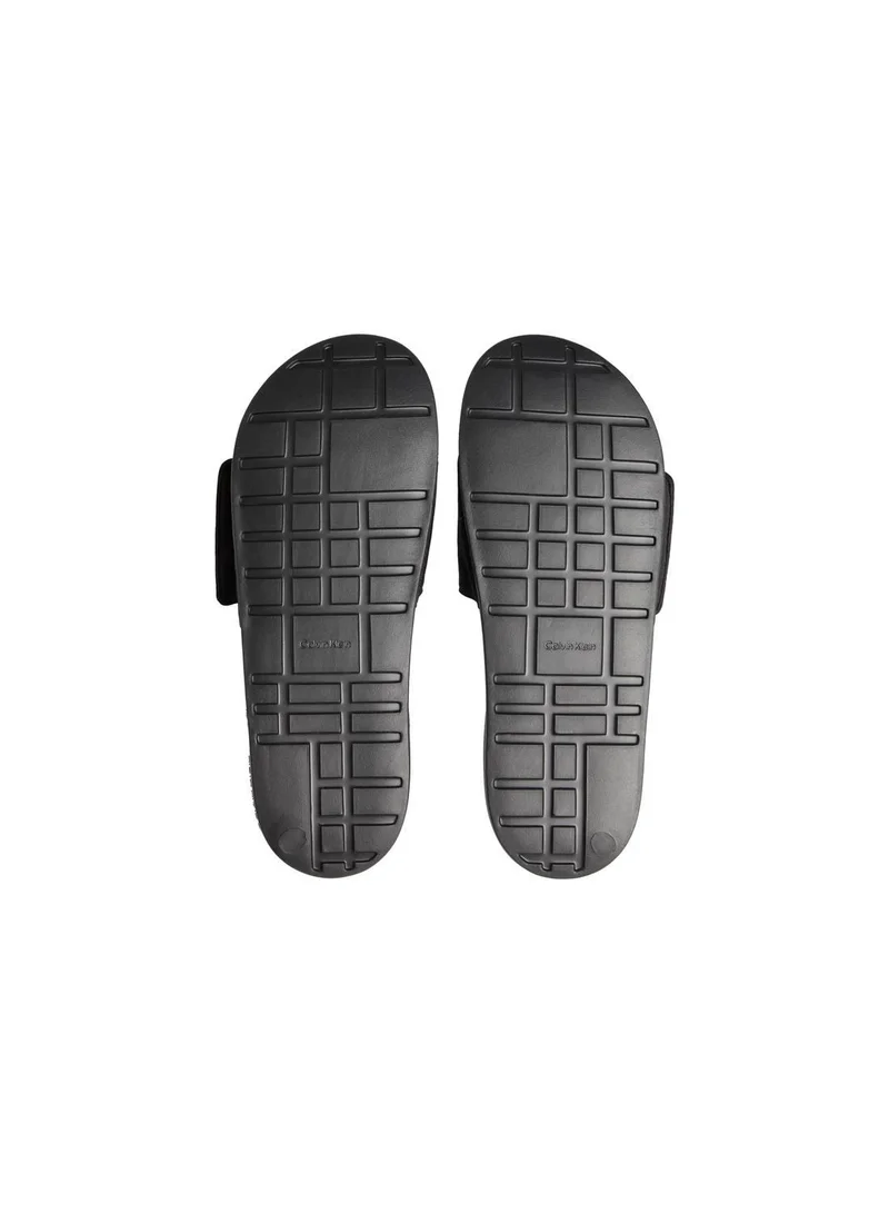 CALVIN KLEIN Triple Black Nemo - Canvas Contoured Logo Sliders for Men | Best Price UAE